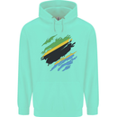Torn Tanzania Flag Tanzanian Day Football Childrens Kids Hoodie Peppermint