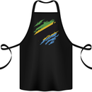 Torn Tanzania Flag Tanzanian Day Football Cotton Apron 100% Organic Black
