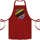 Torn Tanzania Flag Tanzanian Day Football Cotton Apron 100% Organic Maroon