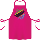 Torn Tanzania Flag Tanzanian Day Football Cotton Apron 100% Organic Pink