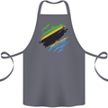 Torn Tanzania Flag Tanzanian Day Football Cotton Apron 100% Organic Steel