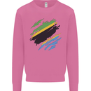 Torn Tanzania Flag Tanzanian Day Football Mens Sweatshirt Jumper Azalea
