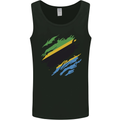 Torn Tanzania Flag Tanzanian Day Football Mens Vest Tank Top Black
