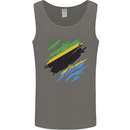 Torn Tanzania Flag Tanzanian Day Football Mens Vest Tank Top Charcoal