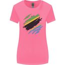 Torn Tanzania Flag Tanzanian Day Football Womens Wider Cut T-Shirt Azalea