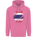 Torn Thailand Flag Thai Day Football Childrens Kids Hoodie Azalea