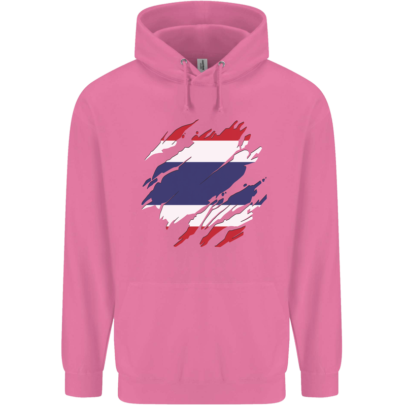 Torn Thailand Flag Thai Day Football Childrens Kids Hoodie Azalea