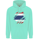 Torn Thailand Flag Thai Day Football Childrens Kids Hoodie Peppermint