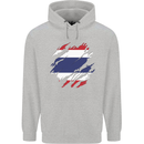 Torn Thailand Flag Thai Day Football Childrens Kids Hoodie Sports Grey