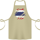 Torn Thailand Flag Thai Day Football Cotton Apron 100% Organic Khaki