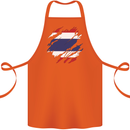 Torn Thailand Flag Thai Day Football Cotton Apron 100% Organic Orange