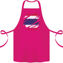 Torn Thailand Flag Thai Day Football Cotton Apron 100% Organic Pink