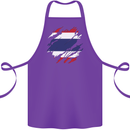 Torn Thailand Flag Thai Day Football Cotton Apron 100% Organic Purple