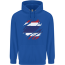 Torn Thailand Flag Thai Day Football Mens 80% Cotton Hoodie Royal Blue