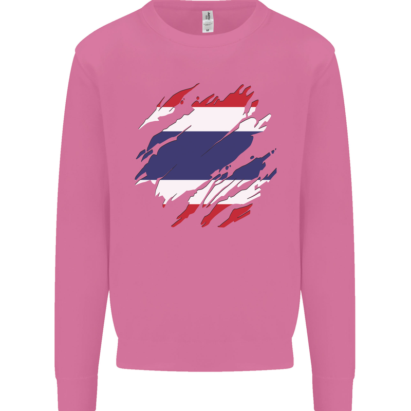 Torn Thailand Flag Thai Day Football Mens Sweatshirt Jumper Azalea