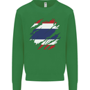 Torn Thailand Flag Thai Day Football Mens Sweatshirt Jumper Irish Green