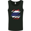 Torn Thailand Flag Thai Day Football Mens Vest Tank Top Black