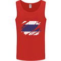 Torn Thailand Flag Thai Day Football Mens Vest Tank Top Red
