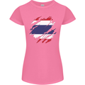 Torn Thailand Flag Thai Day Football Womens Petite Cut T-Shirt Azalea