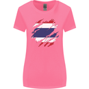 Torn Thailand Flag Thai Day Football Womens Wider Cut T-Shirt Azalea
