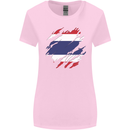 Torn Thailand Flag Thai Day Football Womens Wider Cut T-Shirt Light Pink