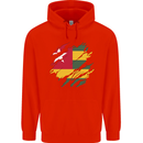 Torn Togo Flag Togolese Day Football Childrens Kids Hoodie Bright Red