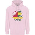 Torn Togo Flag Togolese Day Football Childrens Kids Hoodie Light Pink