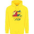 Torn Togo Flag Togolese Day Football Childrens Kids Hoodie Yellow