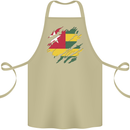 Torn Togo Flag Togolese Day Football Cotton Apron 100% Organic Khaki