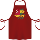 Torn Togo Flag Togolese Day Football Cotton Apron 100% Organic Maroon