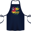 Torn Togo Flag Togolese Day Football Cotton Apron 100% Organic Navy Blue