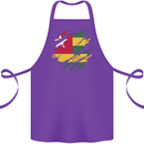 Torn Togo Flag Togolese Day Football Cotton Apron 100% Organic Purple
