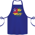 Torn Togo Flag Togolese Day Football Cotton Apron 100% Organic Royal Blue