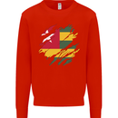 Torn Togo Flag Togolese Day Football Kids Sweatshirt Jumper Bright Red