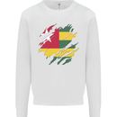 Torn Togo Flag Togolese Day Football Kids Sweatshirt Jumper White