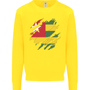 Torn Togo Flag Togolese Day Football Kids Sweatshirt Jumper Yellow