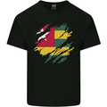 Torn Togo Flag Togolese Day Football Kids T-Shirt Childrens Black