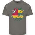 Torn Togo Flag Togolese Day Football Kids T-Shirt Childrens Charcoal