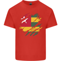 Torn Togo Flag Togolese Day Football Kids T-Shirt Childrens Red