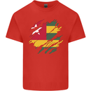 Torn Togo Flag Togolese Day Football Kids T-Shirt Childrens Red