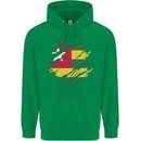 Torn Togo Flag Togolese Day Football Mens 80% Cotton Hoodie Irish Green