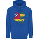 Torn Togo Flag Togolese Day Football Mens 80% Cotton Hoodie Royal Blue