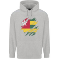 Torn Togo Flag Togolese Day Football Mens 80% Cotton Hoodie Sports Grey