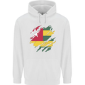Torn Togo Flag Togolese Day Football Mens 80% Cotton Hoodie White