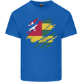 Torn Togo Flag Togolese Day Football Mens Cotton T-Shirt Tee Top Royal Blue