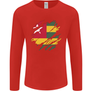 Torn Togo Flag Togolese Day Football Mens Long Sleeve T-Shirt Red
