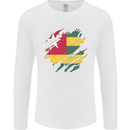 Torn Togo Flag Togolese Day Football Mens Long Sleeve T-Shirt White