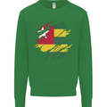Torn Togo Flag Togolese Day Football Mens Sweatshirt Jumper Irish Green