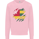 Torn Togo Flag Togolese Day Football Mens Sweatshirt Jumper Light Pink