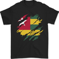 Torn Togo Flag Togolese Day Football Mens T-Shirt 100% Cotton Black